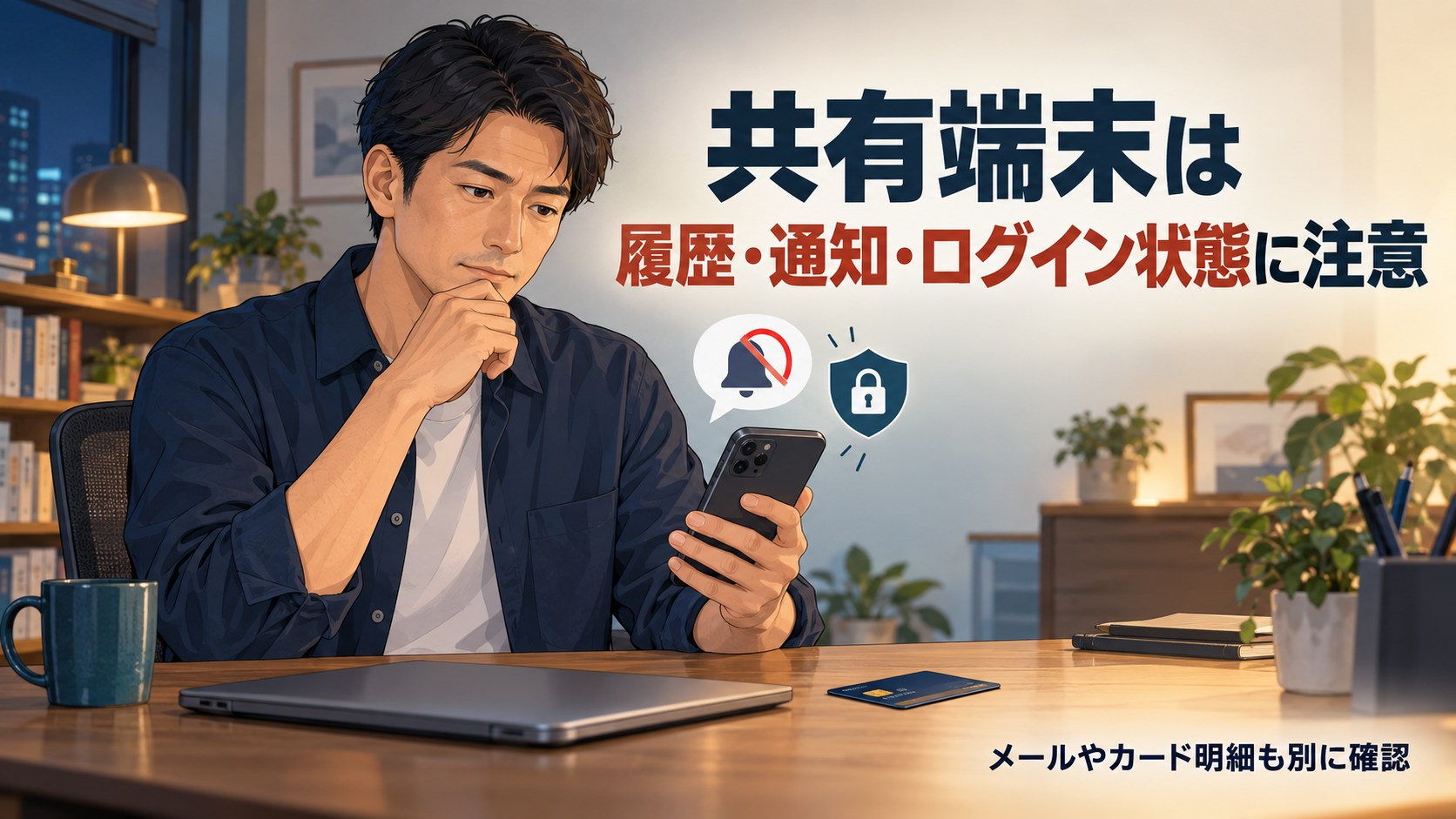 共有端末で履歴や通知を確認するライブチャット利用者
