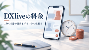 DXliveの料金とポイントの仕組みを紹介するアイキャッチ画像